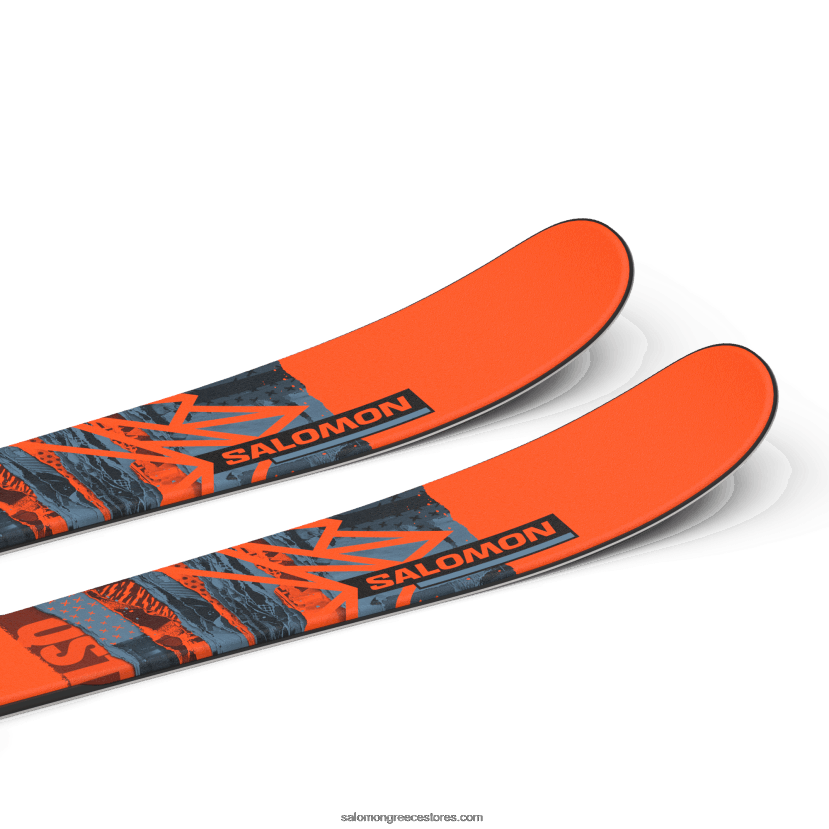 junior - πακέτο ελεύθερου σκι για παιδιά - qst spark s (και c5) Salomon φλόγα/κοπέν μπλε/μαύρο DXFPHB1368