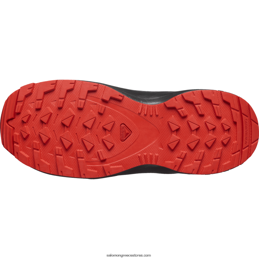 junior - παιδικά παπούτσια - xa pro v8 Salomon μαύρο/μπλε λάπις/φλογερό κόκκινο DXFPHB1356