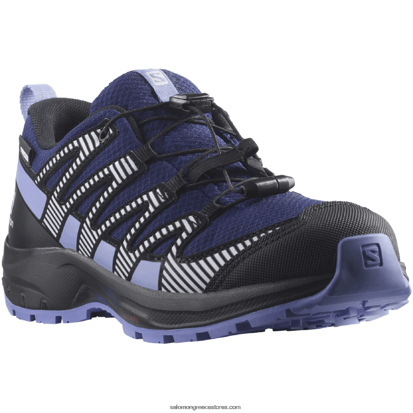 junior - παιδικά παπούτσια - xa pro v8 clima αδιάβροχα Salomon αστρική αύρα/μαύρο/μοβ ρείκι DXFPHB1359